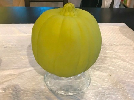 Foam Pumpkin Faux Cactus - allow to dry between paint coats