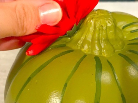 Foam Pumpkin Faux Cactus - attach to the side of the pumpkin stem