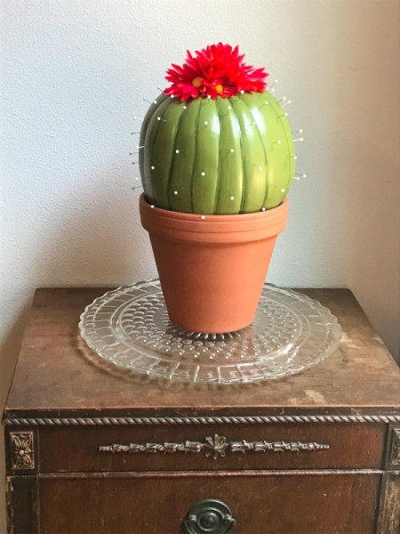 Foam Pumpkin Faux Cactus - enjoy your new decor piece