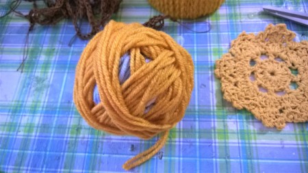 Funky Punky Autumn Decoration - ball of yarn