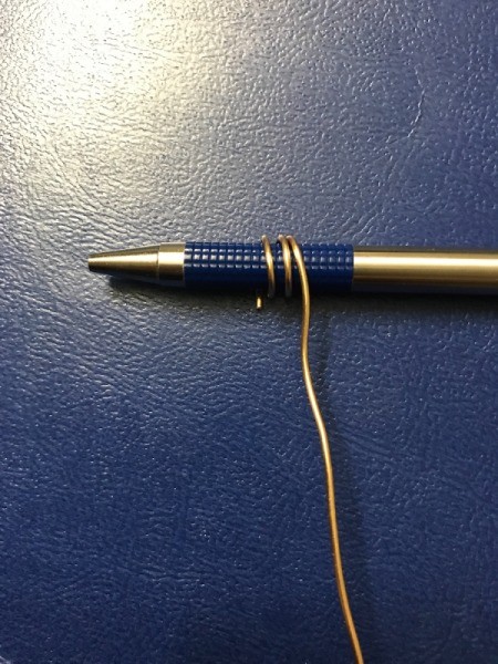 Wire Spiral Picture Holder - more wraps make it a more sturdy holder