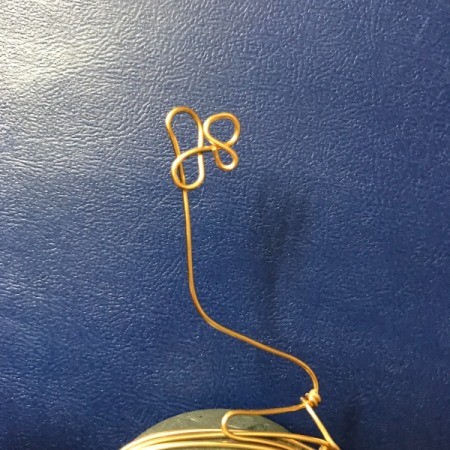 Wire Spiral Picture Holder - asymmetrical looping holder