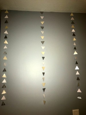 Colored Paper Triangle Wall Decor