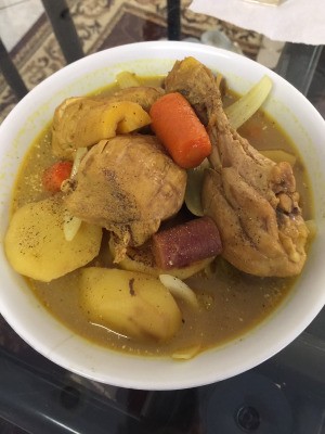 finished Chicken, Carrot and Potato Curry in bowl