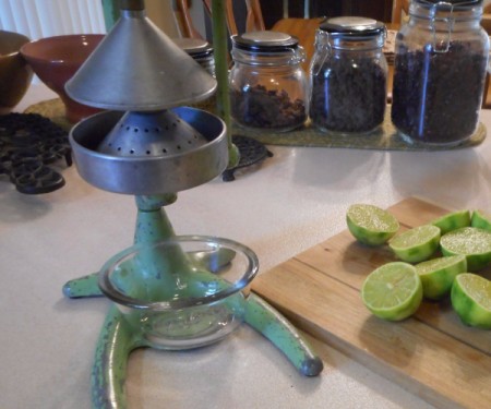 zesting and juicing limes