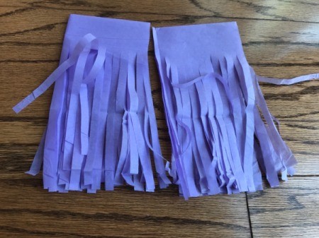 Tissue Paper Tassel Garland Decor - cut in half