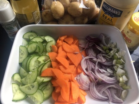 Japanese Potato Salad ingredients