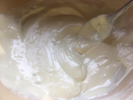 mixing mayonnaise and spices