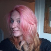 Fixing Hair Color that Came Out Pink - pink hair on top of girl's head