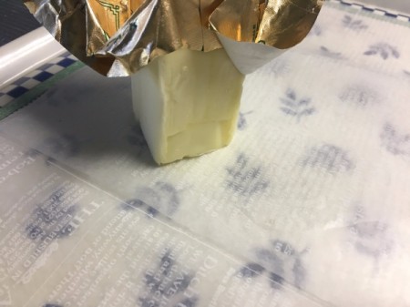 buttered parchment paper