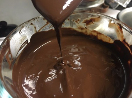 melted chocolate in bowl