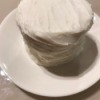 Mini Yogurt Cake with Vanilla Buttercream Frosting on plate