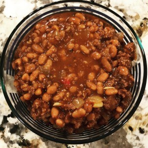 Quick Chili Dinner in bowl