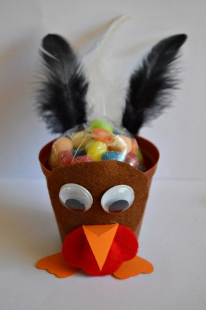 Goggle-Eyed Turkey Candy Box - filled with candy