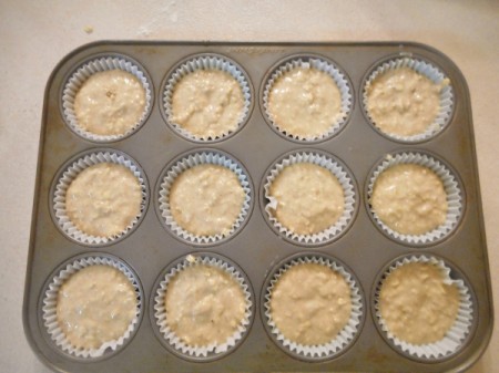 filled muffin tins