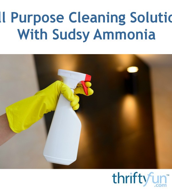 All Purpose Cleaning Solution With Sudsy Ammonia ThriftyFun
