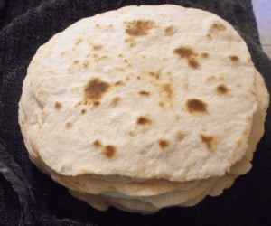 stack of Homemade Tortillas