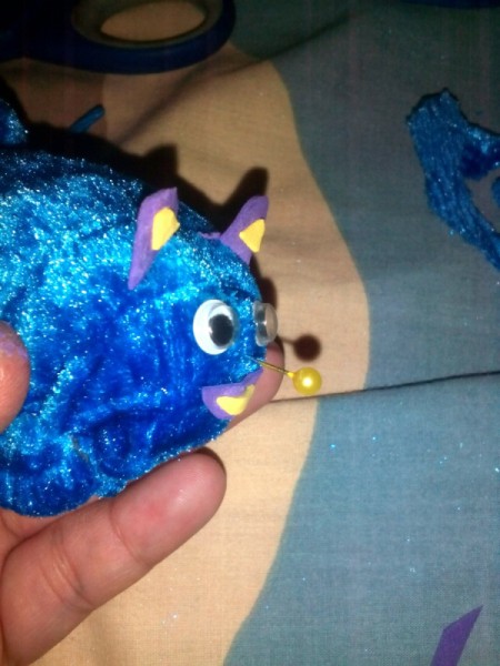 Furry Key Chain - add a ball headed pin for the nose