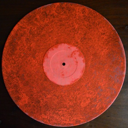 Love Life Charger Plates - dab paint on vinyl album