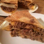 Towering Taco Pizza on plate