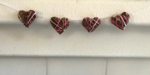 Yarn Heart Garland Decoration