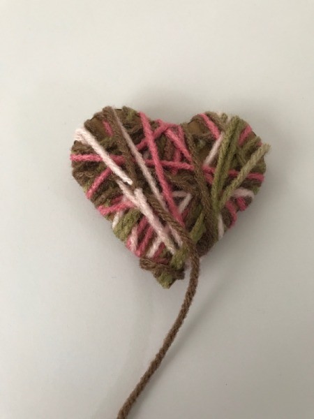 Yarn Heart Garland Decoration