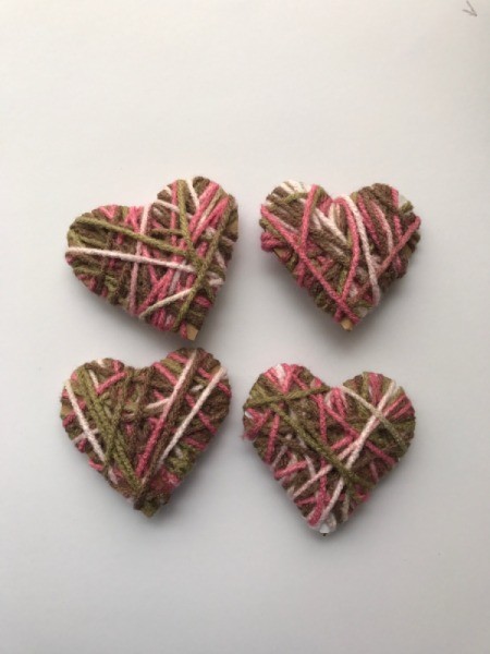 Yarn Heart Garland Decoration