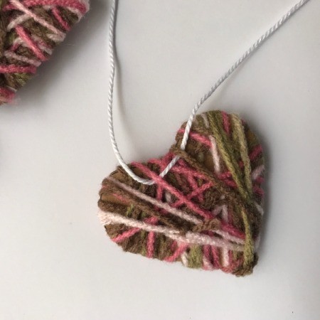 Yarn Heart Garland Decoration