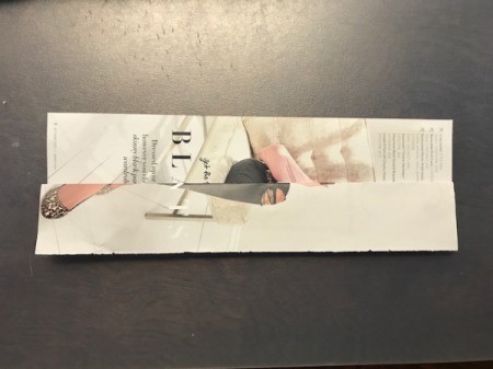 Recycled Catalog Flowers - one side folded down