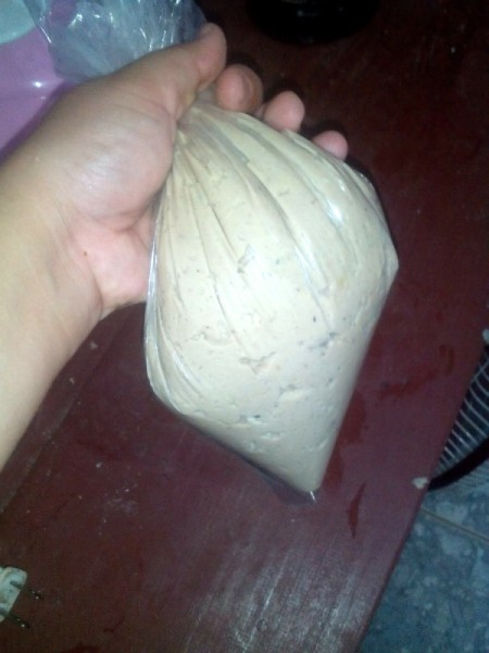 batter in pastry cloth