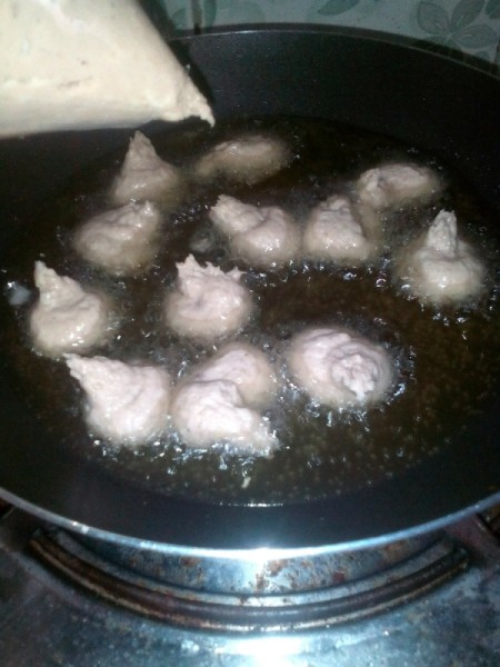 Fish Drops frying in oil