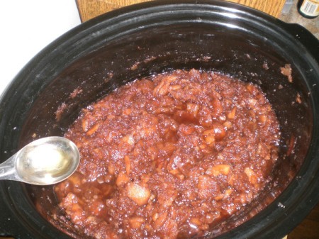 Cooking crockpot Apple Butter