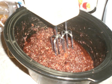 blending Apple Butter