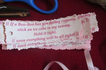 Make Boo-Boo Bunnies For a Baby Shower - tags