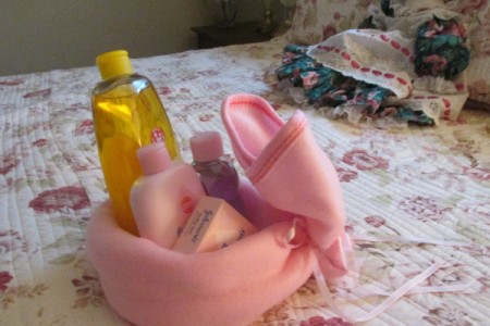 Make Boo-Boo Bunnies For a Baby Shower - large bunny with supplies
