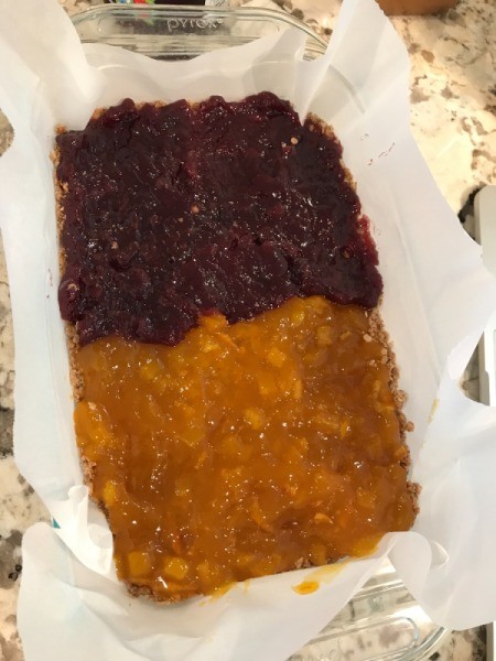 Berry added to other half of bottom crust