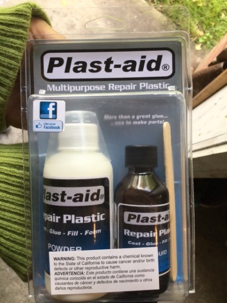 Repairing a Lopsided Luggage Wheel - package of Plast-aid