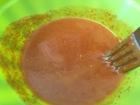 mixing sauce