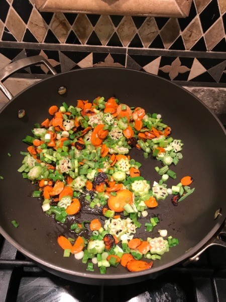 Stir Fry Vegetables in pan