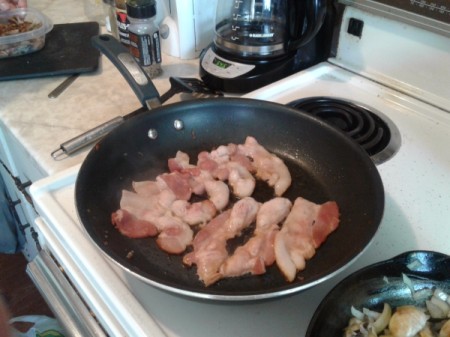 cooking bacon