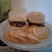 Barbecue Pulled Pork Bacon Burger on plate