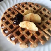 Crispy Buckwheat Waffles on plate