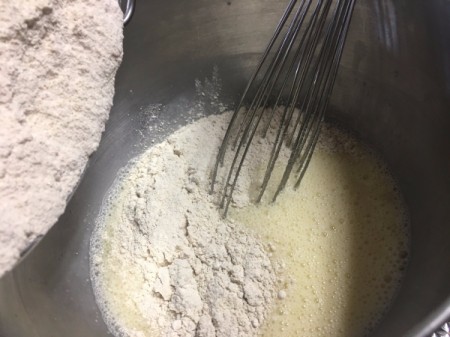 mixing wet and dry ingredients