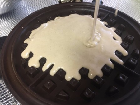 Buckwheat Waffle on waffle iron