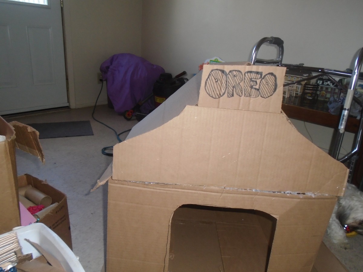 cardboard dog house diy