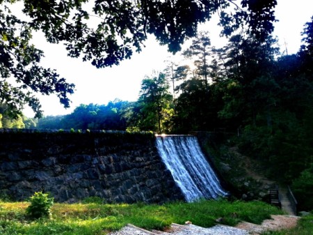 A waterfall at Paris Mt. State Park.