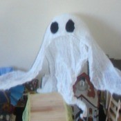 Halloween Ghost - ghost on top of shelf