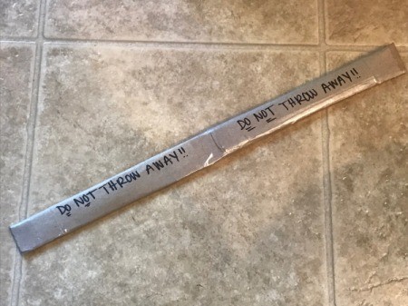 Refinishing a Cat Tree - cardboard wedge wrapped in packing tape