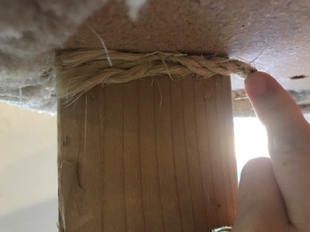 Refinishing a Cat Tree - begin wrapping the sisal