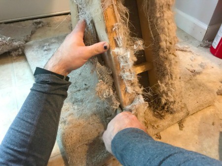 Refinishing a Cat Tree - removing carpet on lower portion of the tree